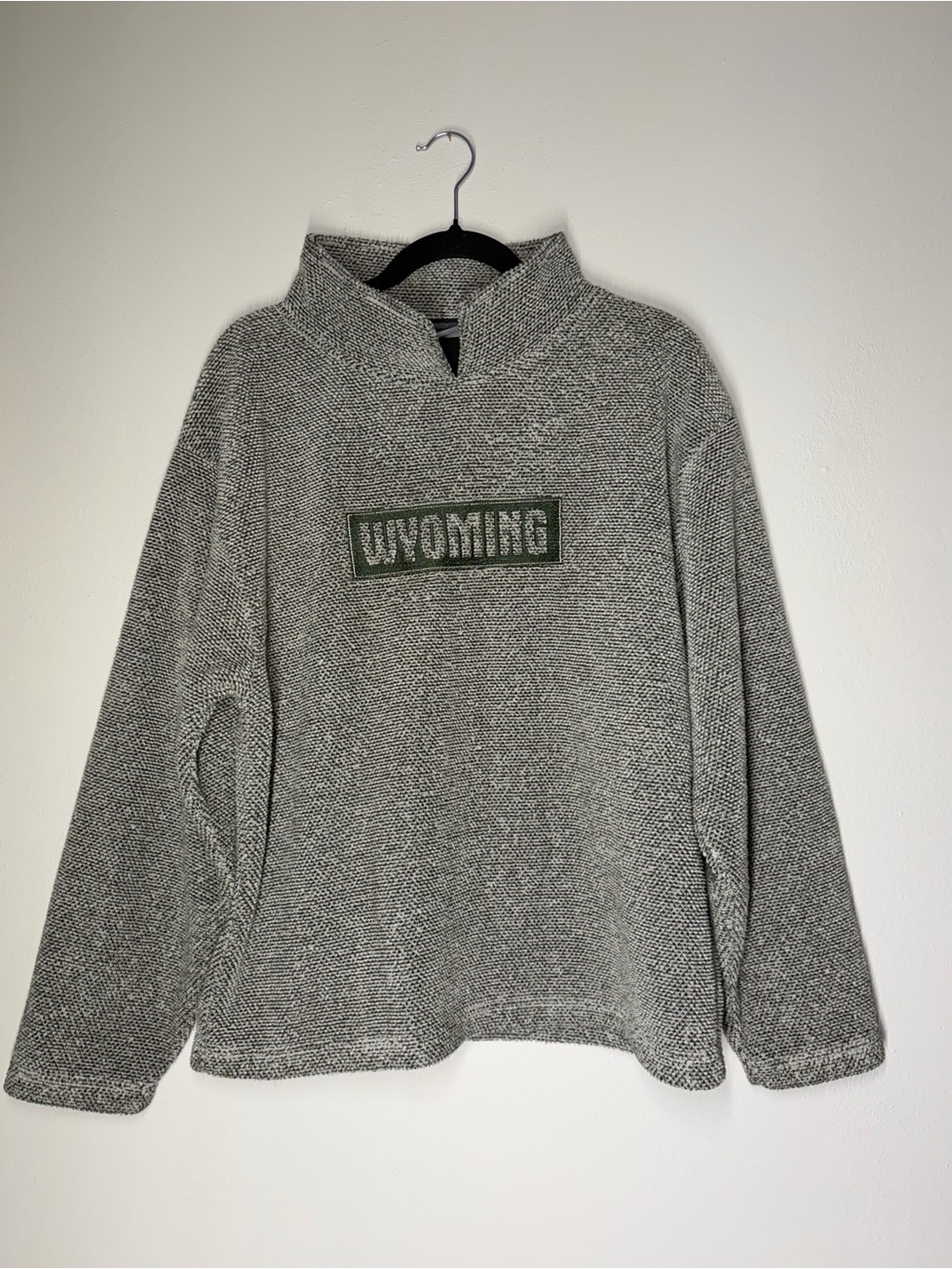 Wyoming Olive & Gray Heather Cowl Neck Pullover Sweater